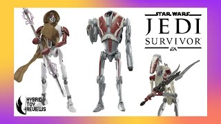 Star Wars The Black Series MagnaGuard B1 and B2 Battle Droids Gaming Greats Jedi Survivor Reviews [upl. by Eeraj623]