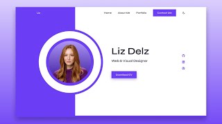 Responsive Personal Portfolio Website Using HTML CSS amp JavaScript [upl. by Ahsemat517]