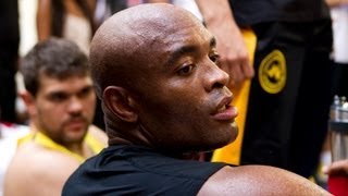 UFC 148 Anderson Silva Denies Saying Anything to Chael Sonnen at Presser [upl. by Ahsilahs]