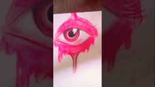 Realistic pink eye drawing shorts shortsvideo [upl. by Latsyk]