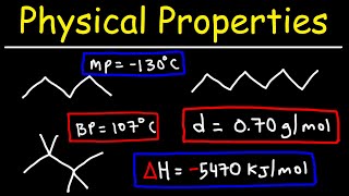 Physical Properties of Alkanes  Melting Point Boiling Point Density amp Water Solubility [upl. by Iruyas]