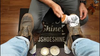 100 Shoe Shine  Angelo Shoe Shine ASMR [upl. by Burnside]