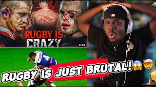 🔥😱😱REACTING TO RUGBY MOST BRUTAL HITSSKILLSTACKLES🔥😱 [upl. by Philemon]