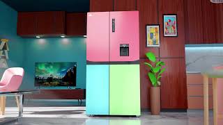 Walton Multicolor Side By Side Refrigerator  Uplift Life Uplift Your Style  Walton Smart Fridge [upl. by Clarita375]