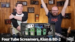 That Pedal Show – Four Tube Screamers Compared plus Klon Centaur amp Boss BD2 [upl. by Dumm]