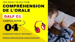 DALF C1  Compréhension de lorale No 04  DALF C1 Listening Practice Test Online [upl. by Ylreveb]