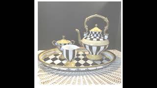 hand painted vintage silver plate tea sets [upl. by Yrrep]