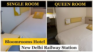 Bloomrooms  New Delhi Railway Station India  Single vs Queen Room  5 Minutes to Train Station [upl. by Ydnys]