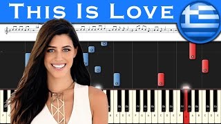 Demy  This Is Love  Greece 2017  Piano Tutorial [upl. by Jadd134]