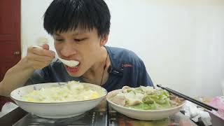 【張勝富】絲瓜湯飯 青椒炒豬肉 吃播먹방 食べるLoofah Soup with Rice Green Pepper saute pork Meat Taiwan Mukbang EatingShow [upl. by Ethelind]