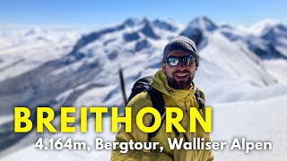 Breithorn 4164m  Einfache Bergtour Walliser Alpen Zermatt [upl. by Leeann]