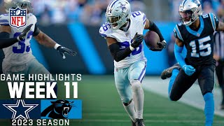 Dallas Cowboys vs Carolina Panthers Game Highlights  NFL 2023 Week 11 [upl. by Jaynell]