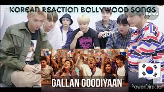 BTS Reaction to Bollywood songs  BTS reaction gallan goodiyaan Reaction  Fan made [upl. by Leiva776]