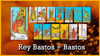 ✨ Combinaciones REY BASTOS y BASTOS Arcanos Menores  Significado cartas Tarot Rider Waite [upl. by Aseral]