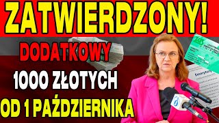 1 PAŹDZIERNIKA ZUS PRZEŚLE NA KONTA OSÓB STARSZYCH DODATKOWY 1000 ZŁ [upl. by Koy]