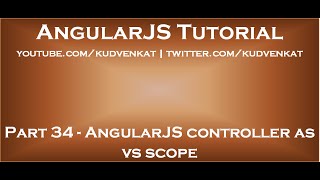 AngularJS controller as vs scope [upl. by The]