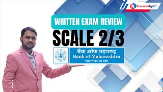 Bank of Maharashtra Generalist Officer Scale 2 amp 3  Written Exam Review amp Cut Off [upl. by Norman]