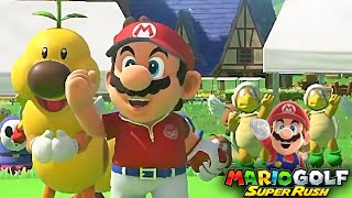 Mario Golf Super Rush Mario vs Boo vs Wiggler vs King Bob omb in Bonny Greens [upl. by Retsam]