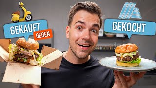 ZiegenkäseBurger für unter 5€ 🤤  GEKAUFT GEGEN GEKOCHT mit maxxpane [upl. by Linehan694]