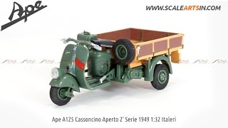 Ape A125 Cassoncino Aperto 2 Serie 1949 132 Italeri diecast scale model wwwscaleartsincom [upl. by Nwahsel]