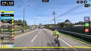 San Vicente Colombia race rouvyracing colombia virtualcycling virtualracing [upl. by Swetlana]