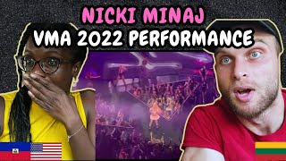 REACTION TO Nicki Minaj  VMAs 2022 Vanguard Performance Fancam  FIRST TIME WATCHING [upl. by Radek]