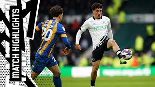 HIGHLIGHTS  Derby County Vs Shrewsbury Town [upl. by Mhoj]