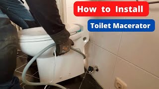 A plumber shows how to properly install a standing toilet macerator diyplumbing plumbingproblems [upl. by Dinesh]