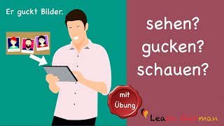 Common Mistakes in German  sehen gucken oder schauen  Learn German  A1  A2 [upl. by Namrej]