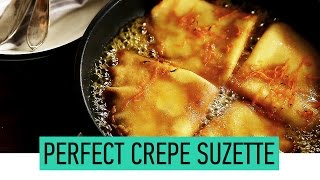 Crepe Suzette flambe  How To Make Crêpes Suzette  Dessert Recipe  French Pancake [upl. by Bashemath632]