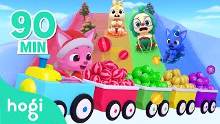 Colors Train Christmas Song 🎄｜Christmas Nursery Rhymes amp Colors｜Holiday Kids Songs｜Hogi Christmas [upl. by Ardnalak574]