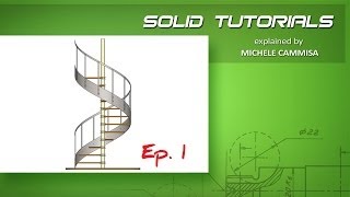 SOLIDWORKS Spiral Staircase Ep1  Scala a Chiocciola Ep1 [upl. by Airamat]