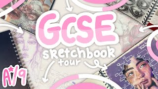 GCSE art sketchbook tour ☆ GRADE 9 A [upl. by Euqinahs]