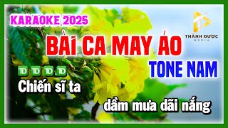 BÀI CA MAY ÁO Karaoke Cha Cha TONE NAM Nhạc Sống 2025  Karaoke Tình Quê [upl. by Pepita]