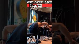 덤벨밴트오버레터럴레이즈 Dumbbell bent over lateral raise 5kg20 [upl. by Arrec]