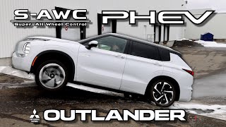 Mitsubishi Outlander PHEV SAWC diagonal test Small roll back [upl. by Heaps]