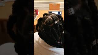 Rubberband method jumbo box braids [upl. by Silenay]