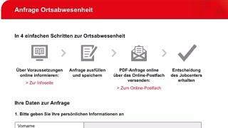 Как заполнить бланк для отпуска JobcenterAnfrage Ortsabwesenheit [upl. by Whiting]