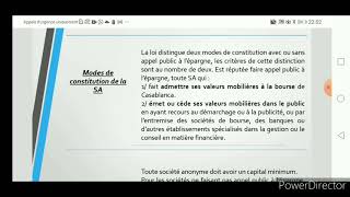 droi des affaires S5 partie 25la société anonyme sa [upl. by Attennot]