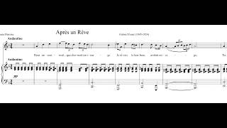 Après un rêve  Fauré  accompaniment in D minor [upl. by Tiffie]