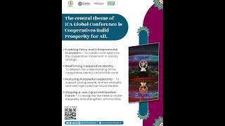 The 2024 ICA Global Conference theme Cooperatives Build Prosperity for All sahakarsesamriddhi [upl. by Arrimat767]