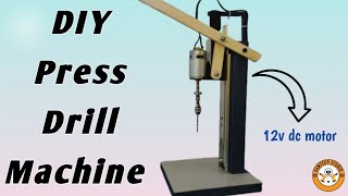 How to make a press drill using a DC motor at homeSubscribe for more projects Samtechstudio [upl. by Laval]