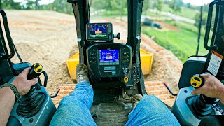 In Cab View of Komatsu D51EXi Cutting a Mountain [upl. by Koffler]