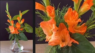 42 💐Effortless Elegance Quick Floral Mastery with Gladiolus and Peacock Cypress in Minutes [upl. by Aniehs94]