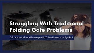 Struggling with Traditional folding gate problems DELUXTracklessAutogateInformation [upl. by Portie]