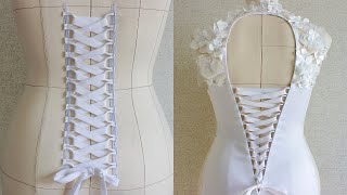 HOW TO SEW CORSET LOOPS FOR CORSET BACK PART 2 [upl. by Okoyik203]