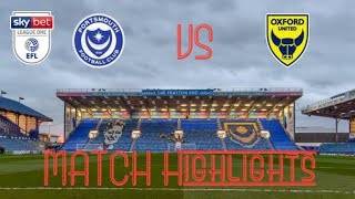 Portsmouth vs Oxford Utd Match Highlights [upl. by Puglia484]