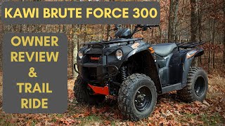 Kawasaki Brute Force 300 Review amp Trail Ride  Best Value ATV on the Market [upl. by Nylessoj206]