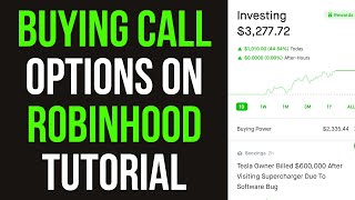 Buy Call Options Tutorial on Robinhood with Strategy [upl. by Narual]