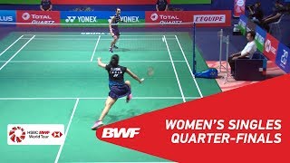 QF  WS  TAI Tzu Ying TPE 1 vs Saina NEHWAL IND  BWF 2018 [upl. by Nojad]